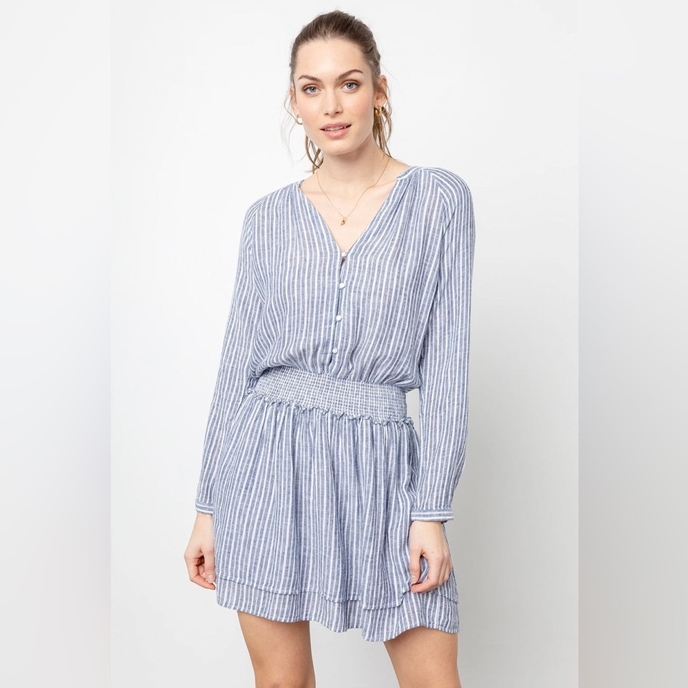 Rails Jasmine Linen Dress in Tibet Stripe small